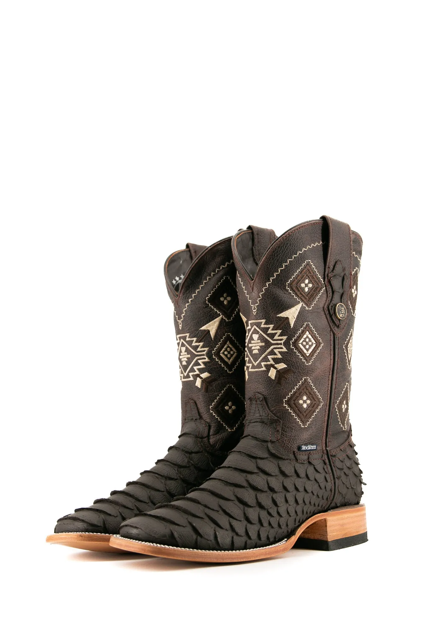 Python Matte Square Toe Cowboy Boot