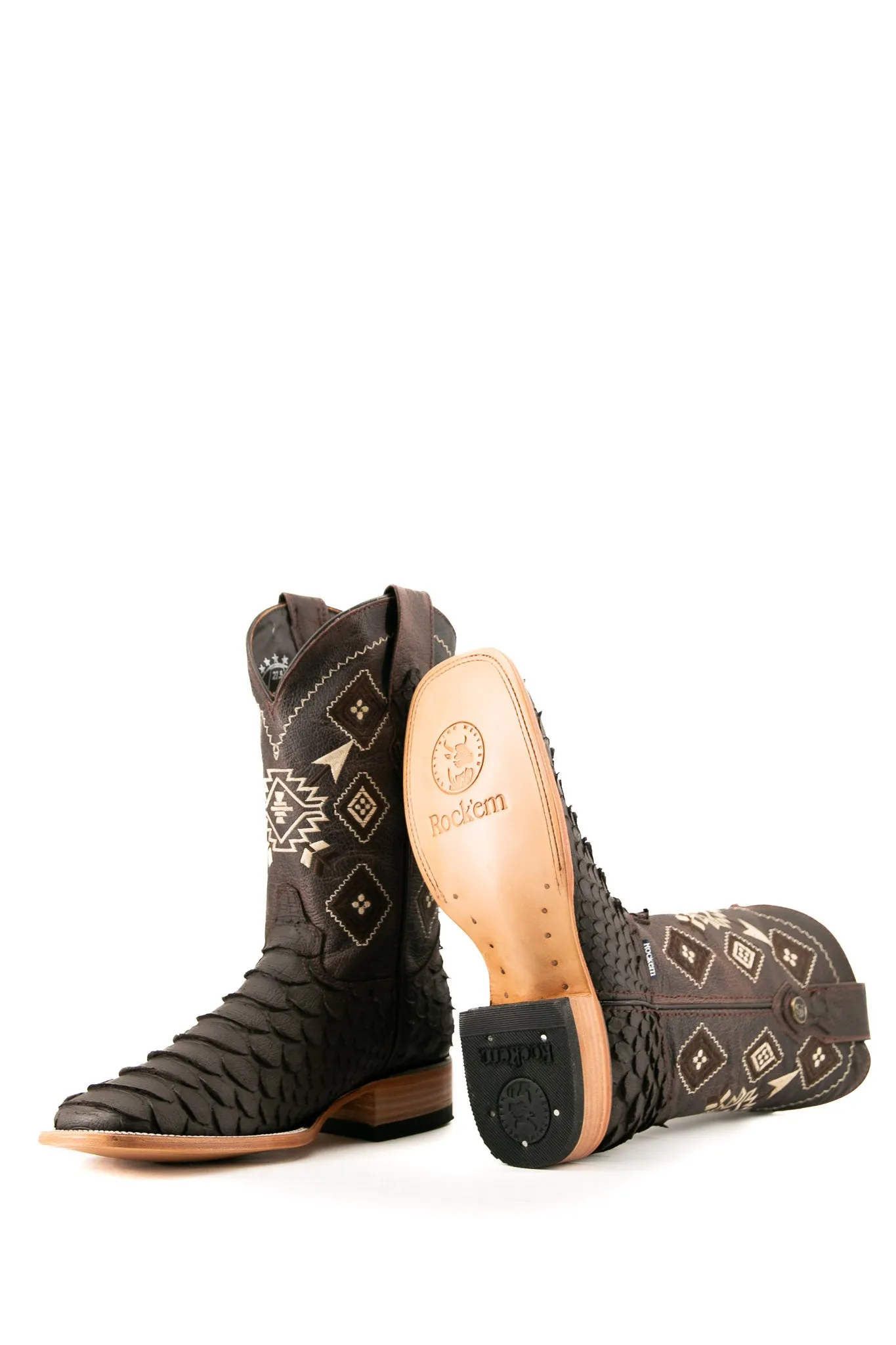 Python Matte Square Toe Cowboy Boot