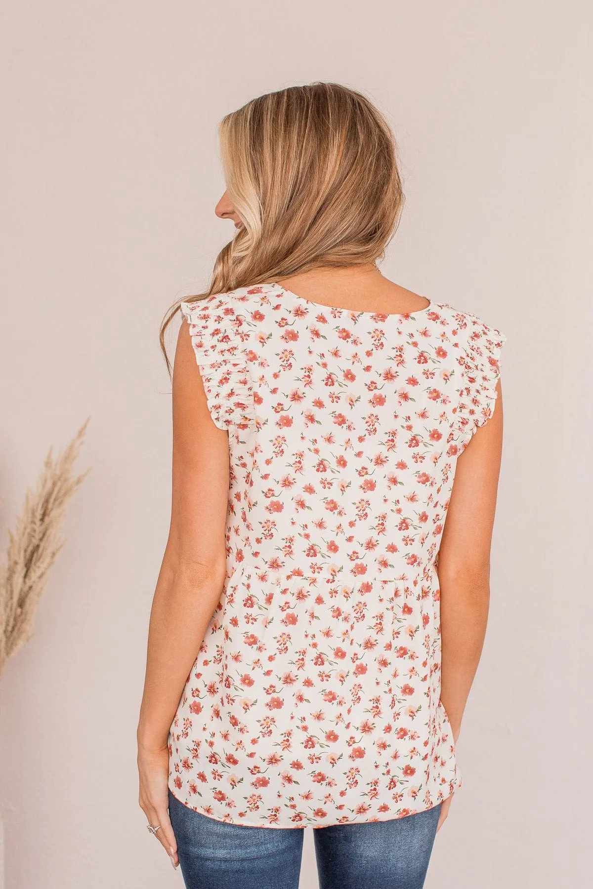 Radiant Aesthetic Floral Blouse- Ivory