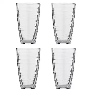 Ravenhead Essentials Set of 4 Swirl Super Hiball Glasses | Kaleidoscope