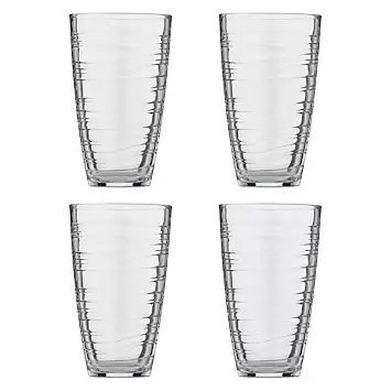 Ravenhead Essentials Set of 4 Swirl Super Hiball Glasses | Kaleidoscope