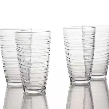 Ravenhead Essentials Set of 4 Swirl Super Hiball Glasses | Kaleidoscope