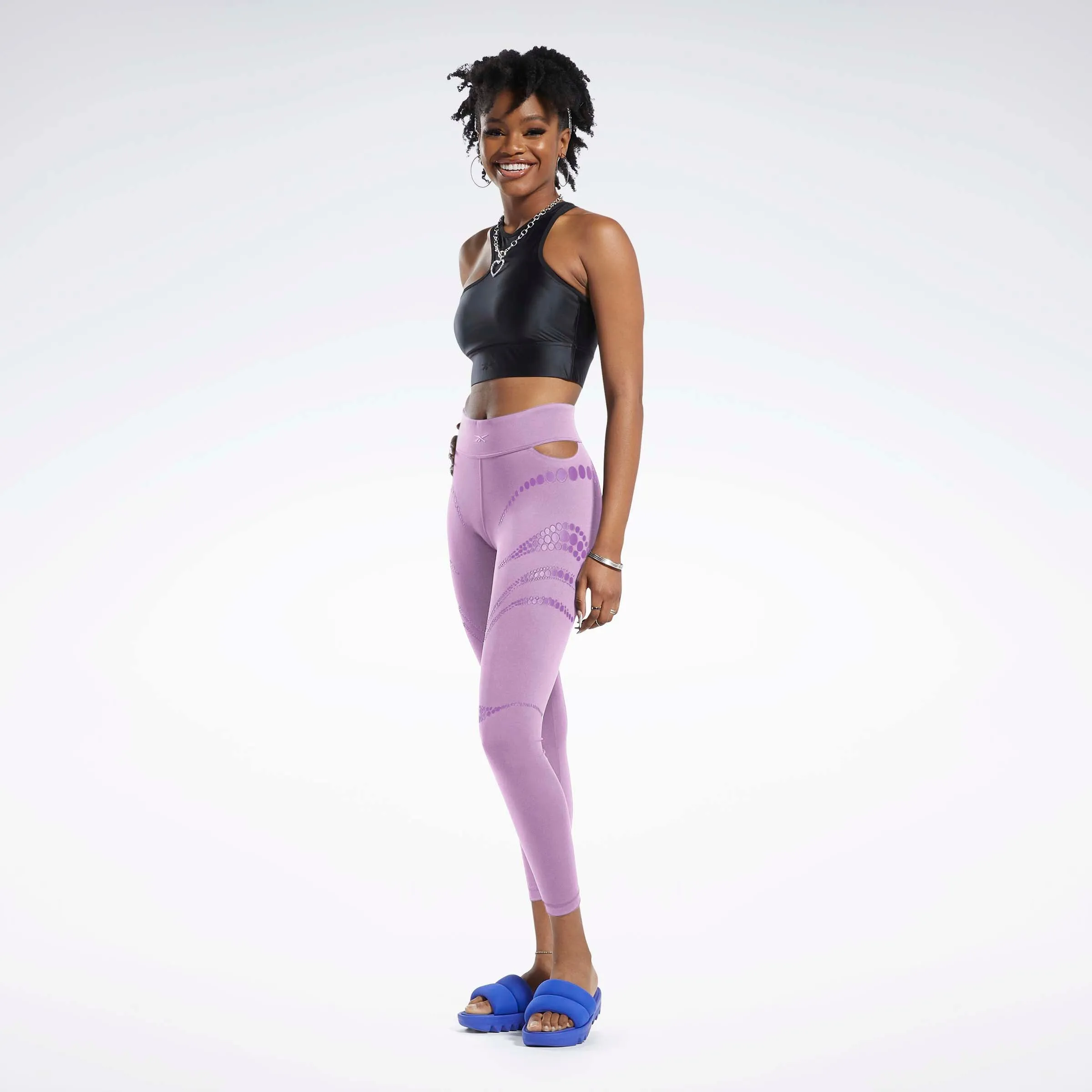 Reebok Cardi B Leggings Puzzled Purple