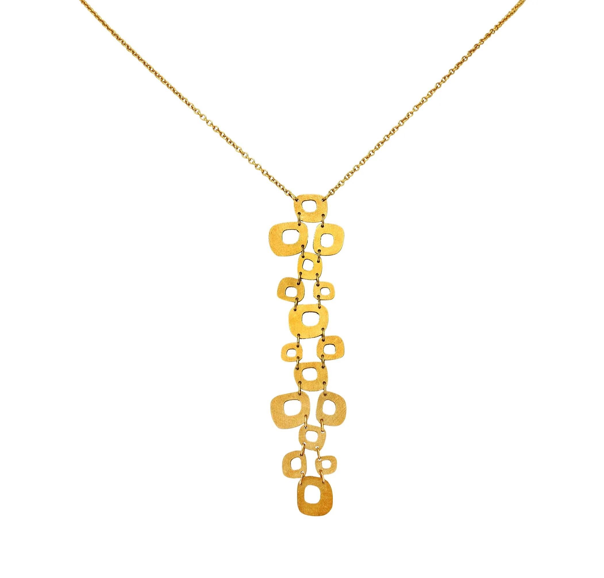 Roberto Coin Brushed 18 Karat Gold Moderno Necklace