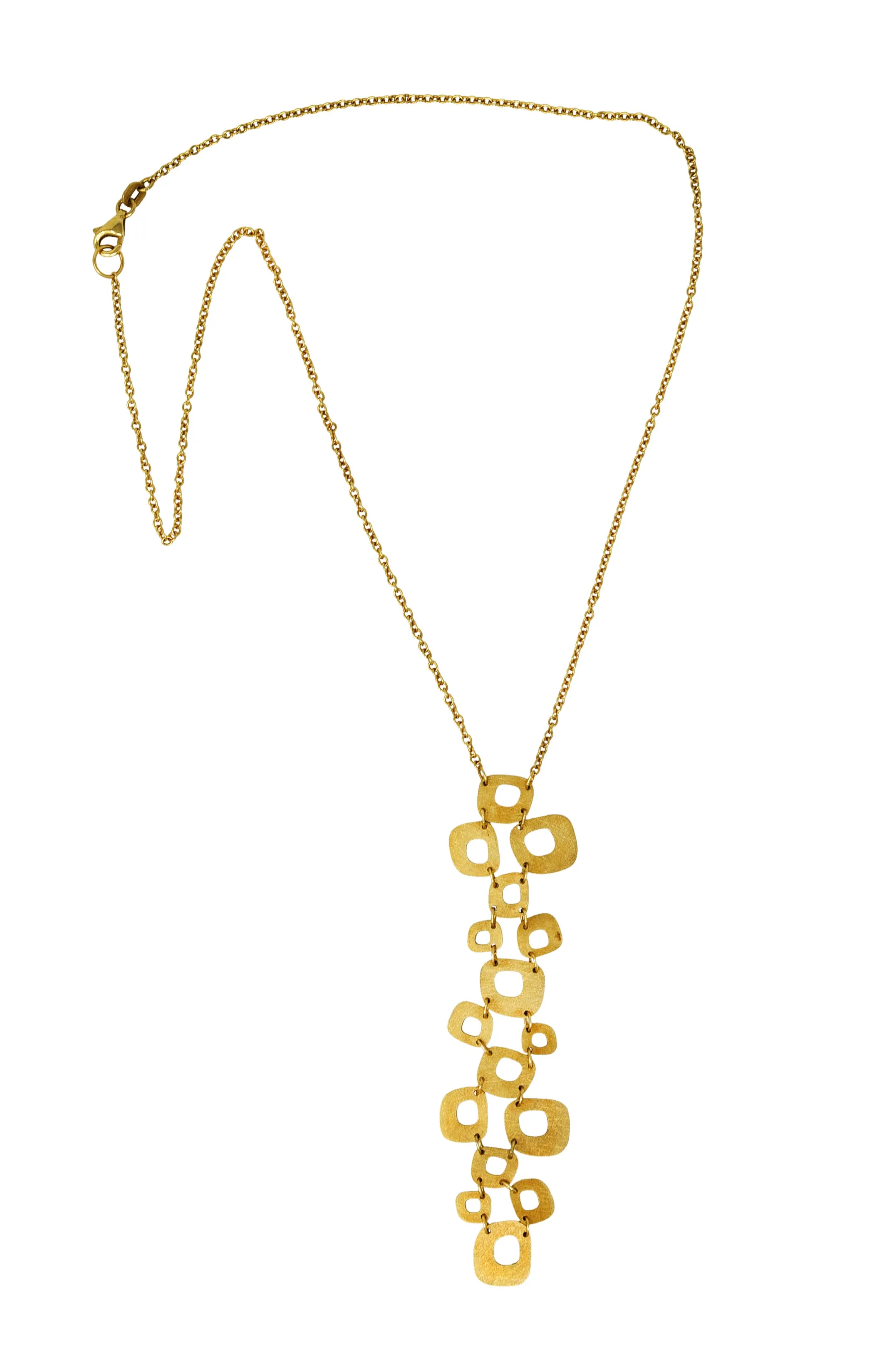 Roberto Coin Brushed 18 Karat Gold Moderno Necklace