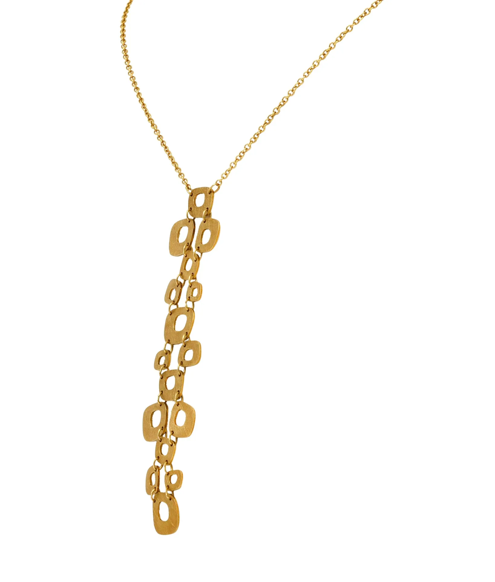 Roberto Coin Brushed 18 Karat Gold Moderno Necklace