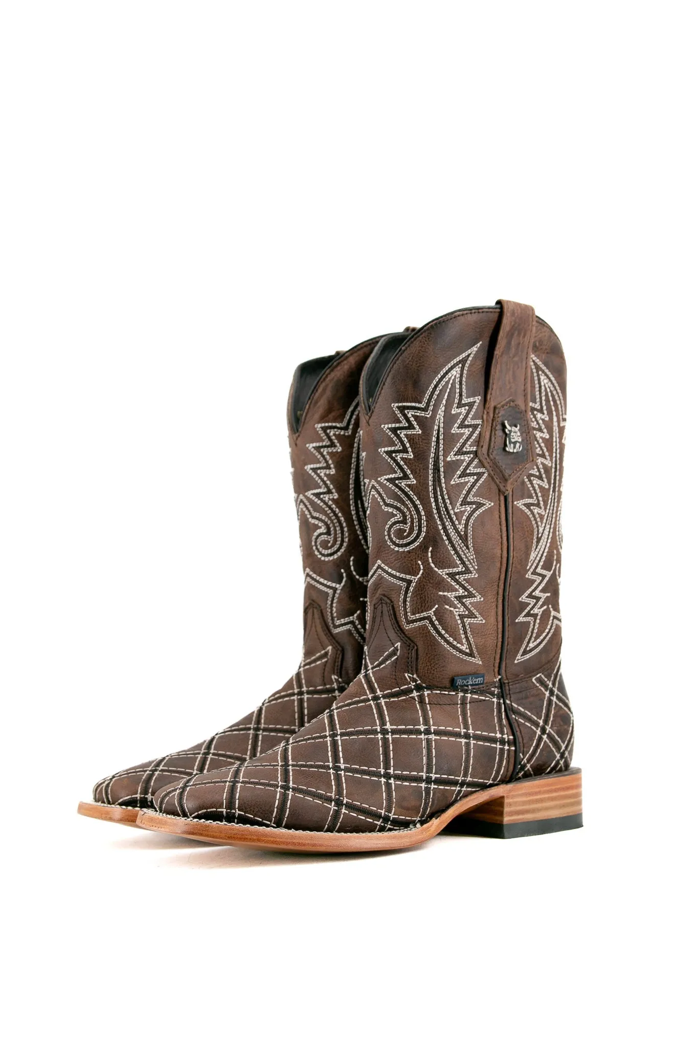 Roca Rombos Square Toe Cowboy Boot