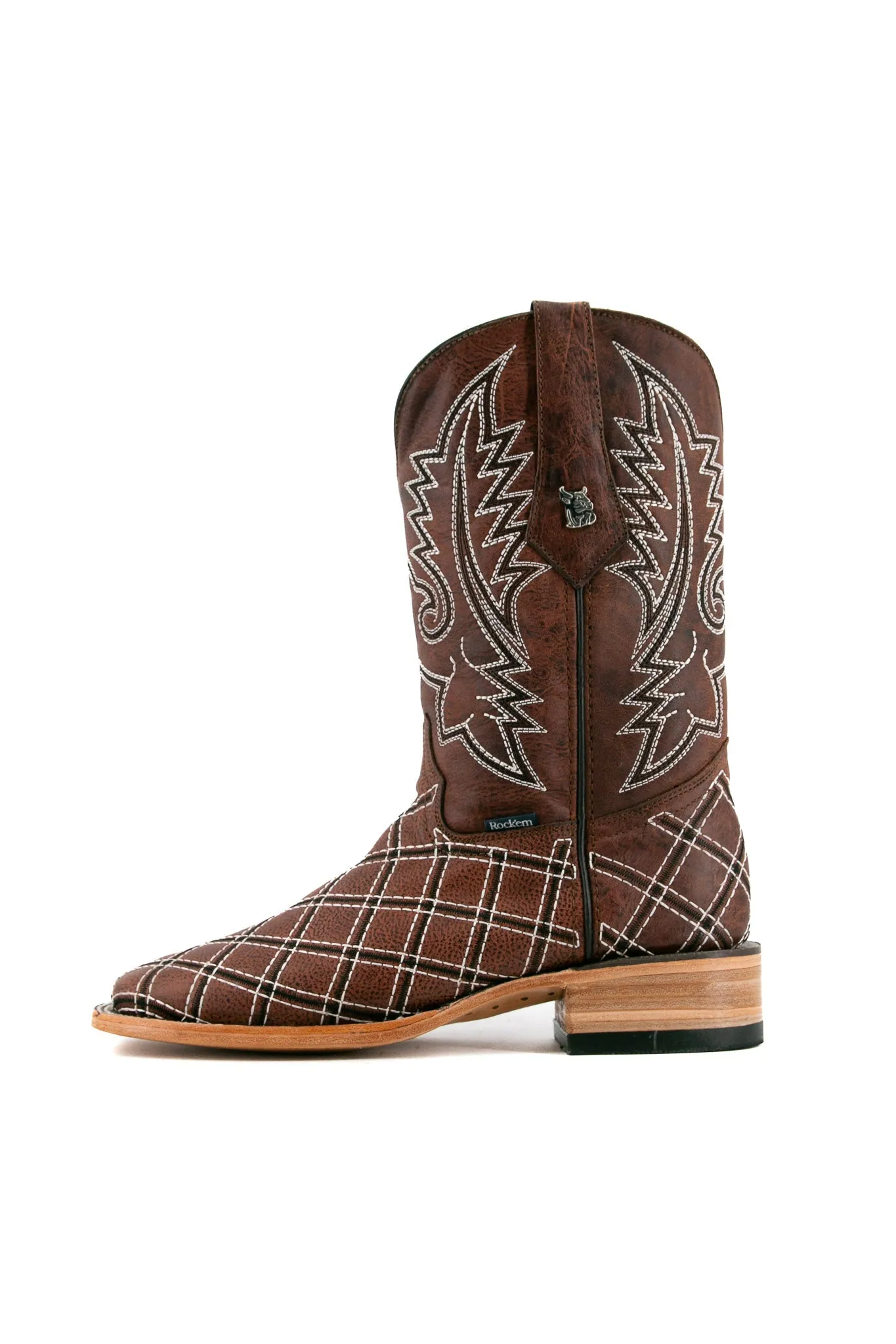 Roca Rombos Square Toe Cowboy Boot