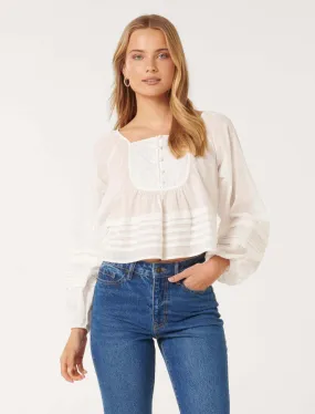 Rosaline Swing Pintuck Blouse