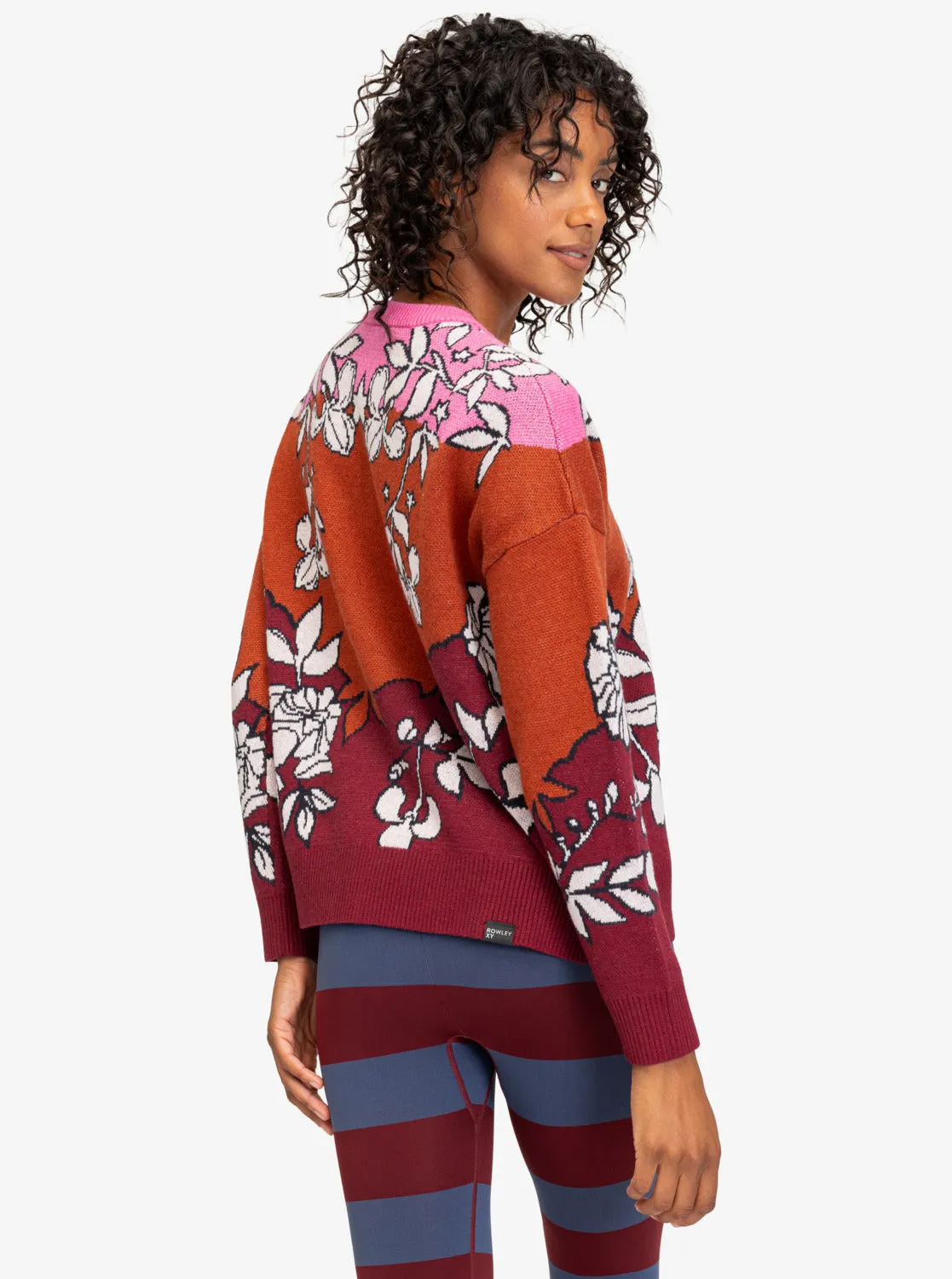 ROWLEY X ROXY Technical Sweater - Burnt Henna Laurel Floral