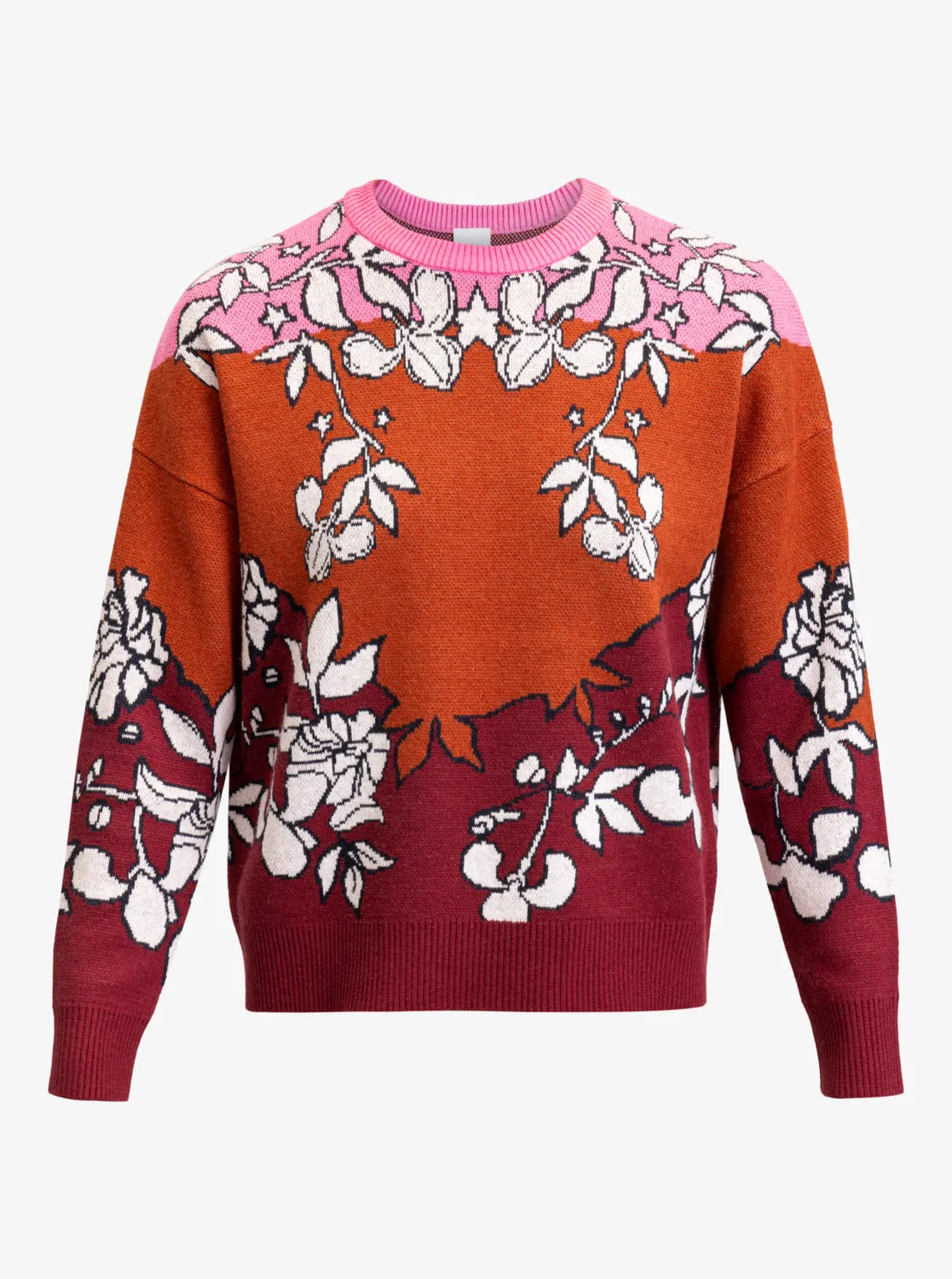 ROWLEY X ROXY Technical Sweater - Burnt Henna Laurel Floral