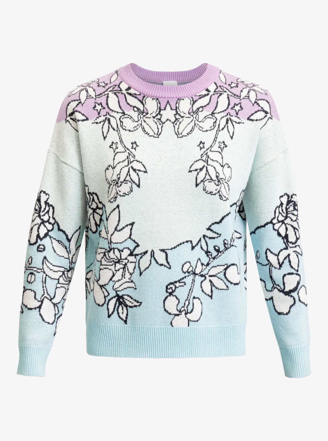 ROWLEY X ROXY Technical Sweater - Fair Aqua Laurel Floral