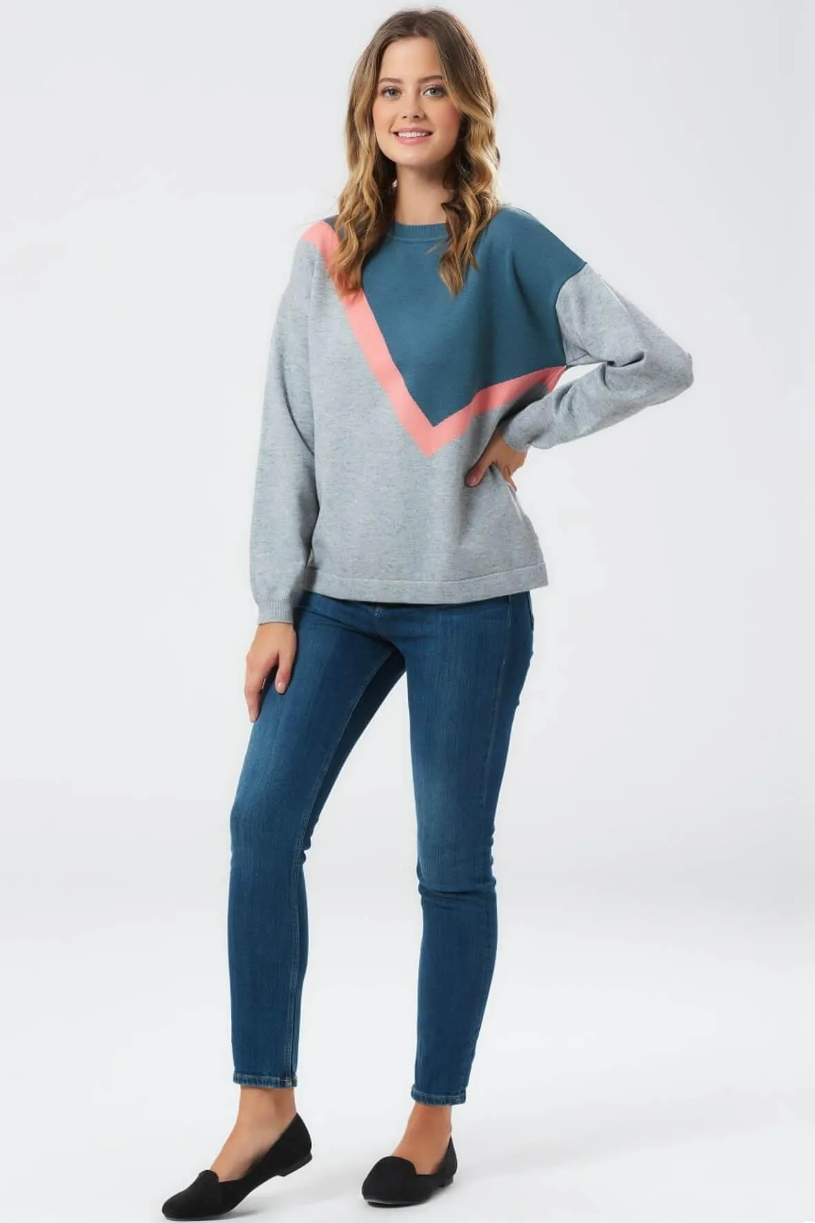 Roxy Colour Block Boxy Sweater