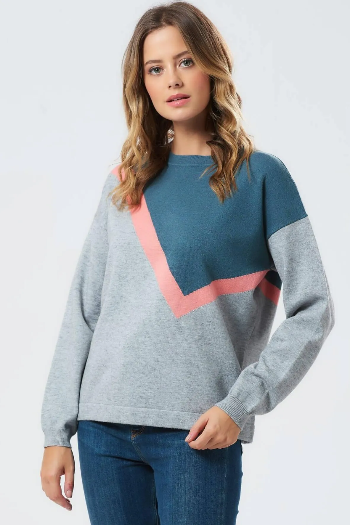 Roxy Colour Block Boxy Sweater