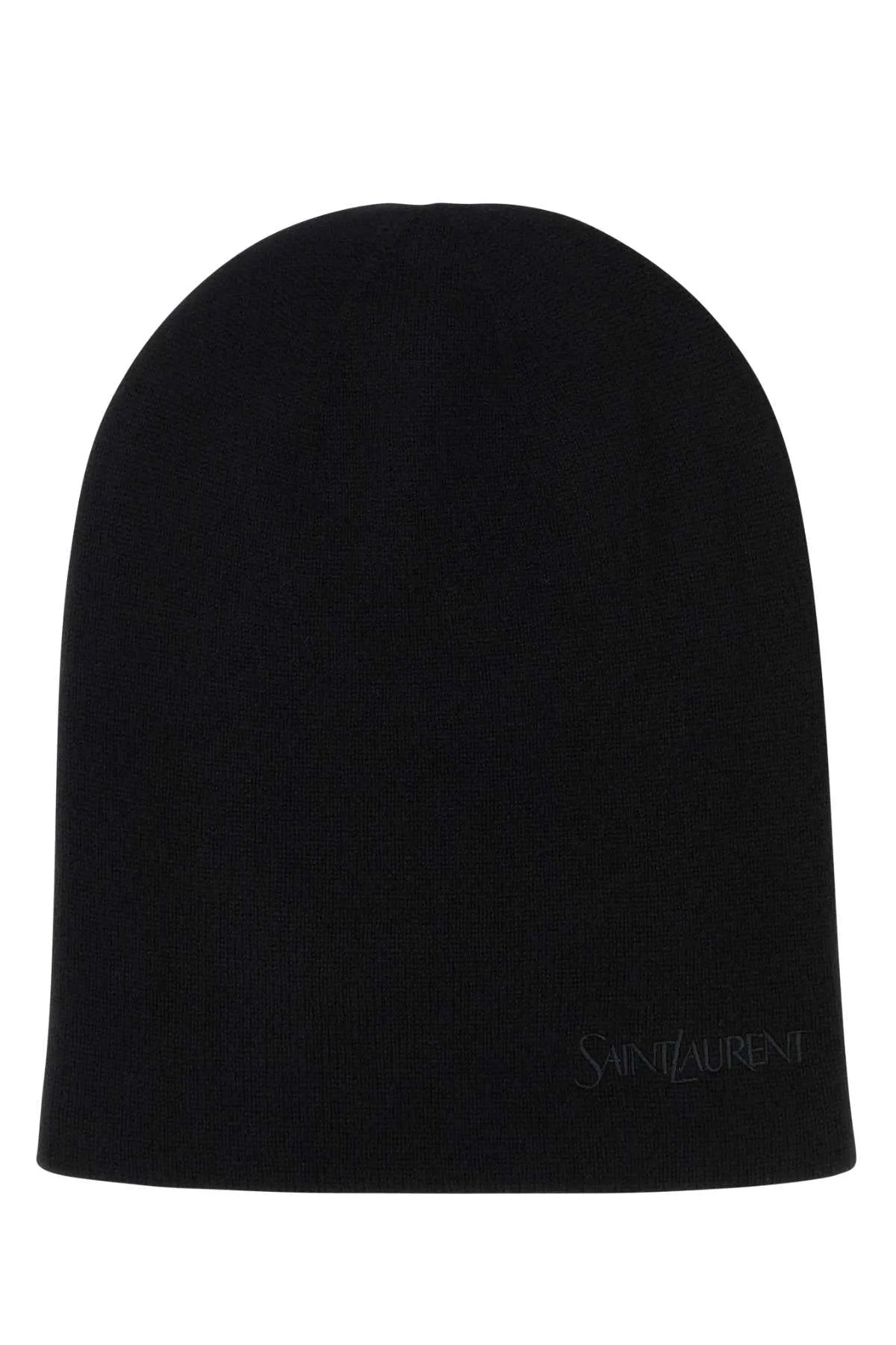 Saint Laurent Black Cashmere Beanie Hat