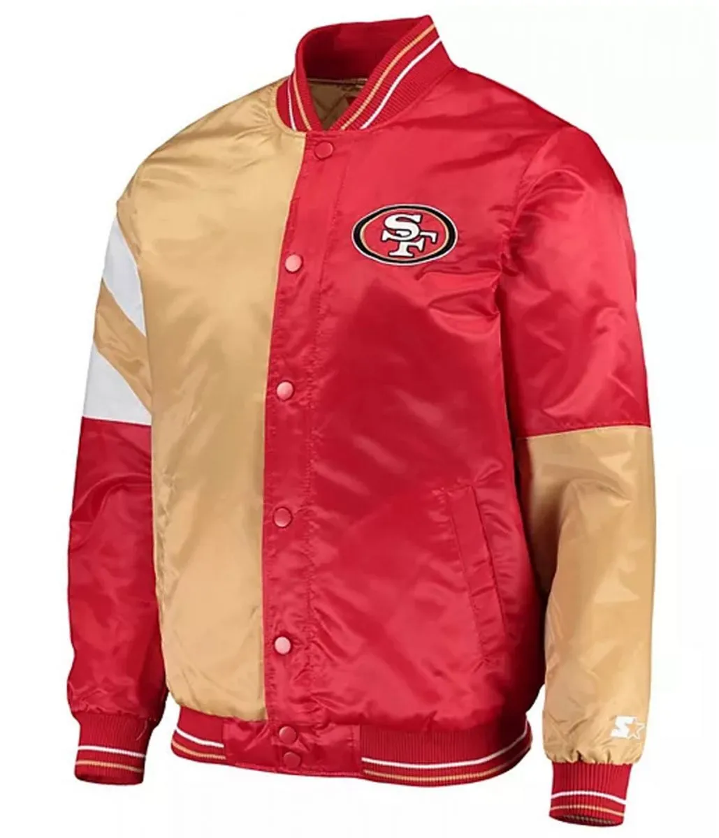 San Francisco 49ers 85 George Kittle Satin Varsity Jacket