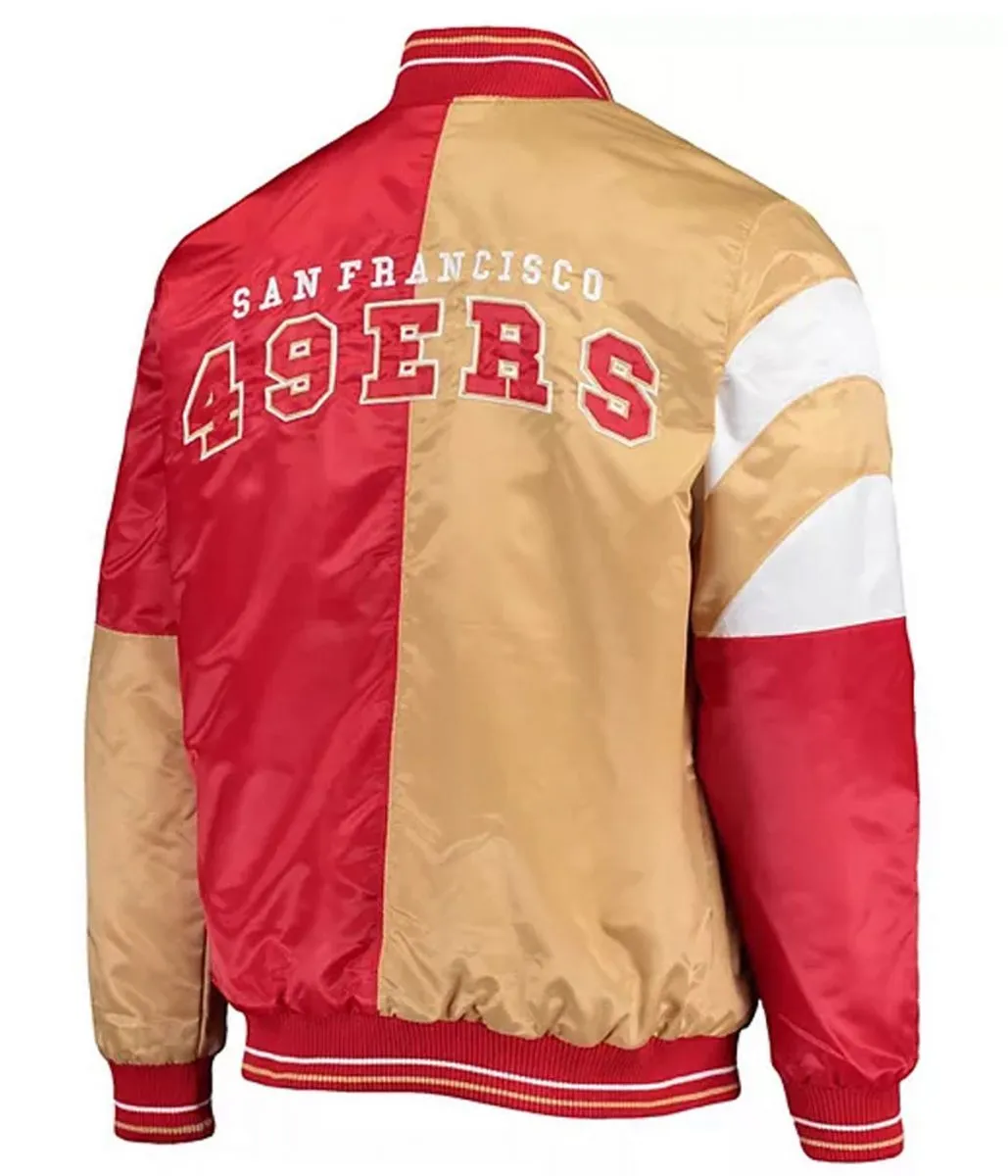 San Francisco 49ers 85 George Kittle Satin Varsity Jacket