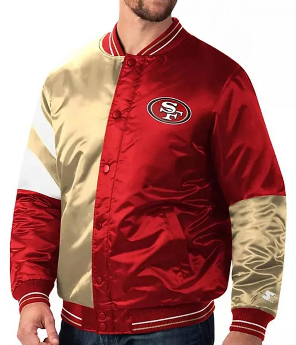 San Francisco 49ers 85 George Kittle Satin Varsity Jacket