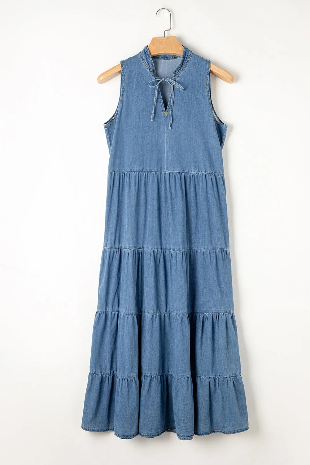 Sari Sleeveless Denim Dress