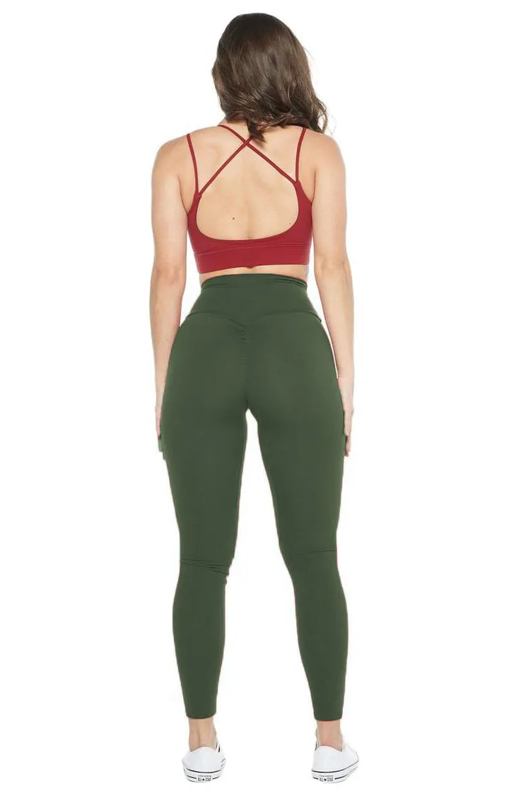 SCRUNCH BUM LEGGINGS Classic ( Olive )