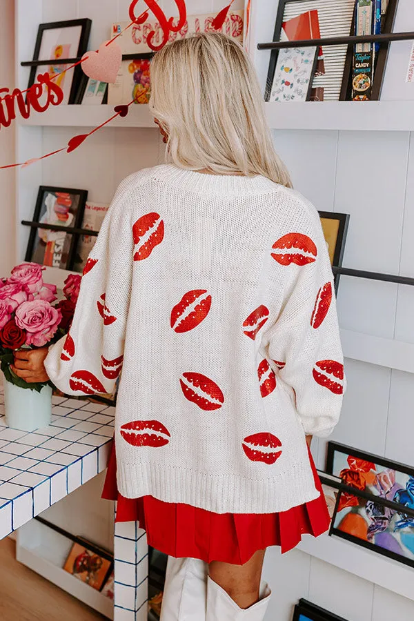 Sending Kisses Knit Sweater in Ivory