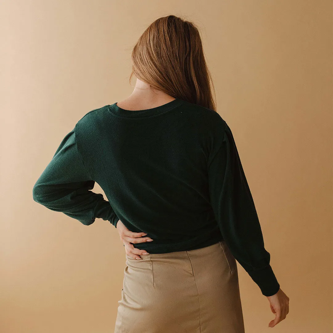 Serena Top, Forest Green