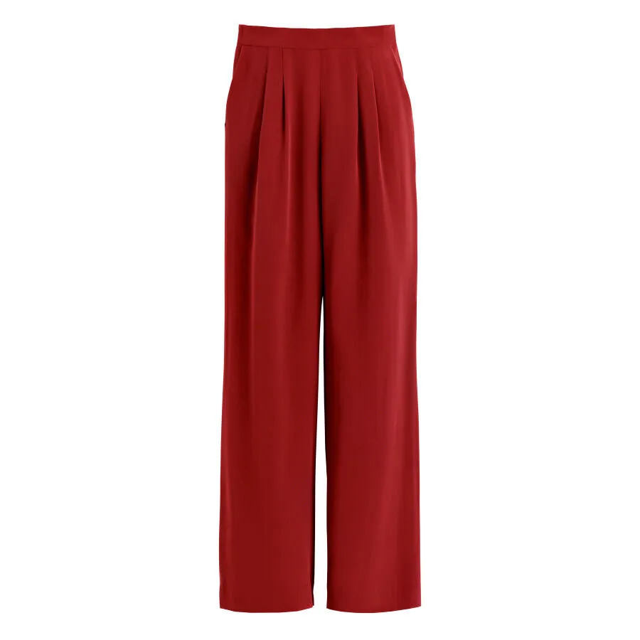 Silk Wide-Leg Pant