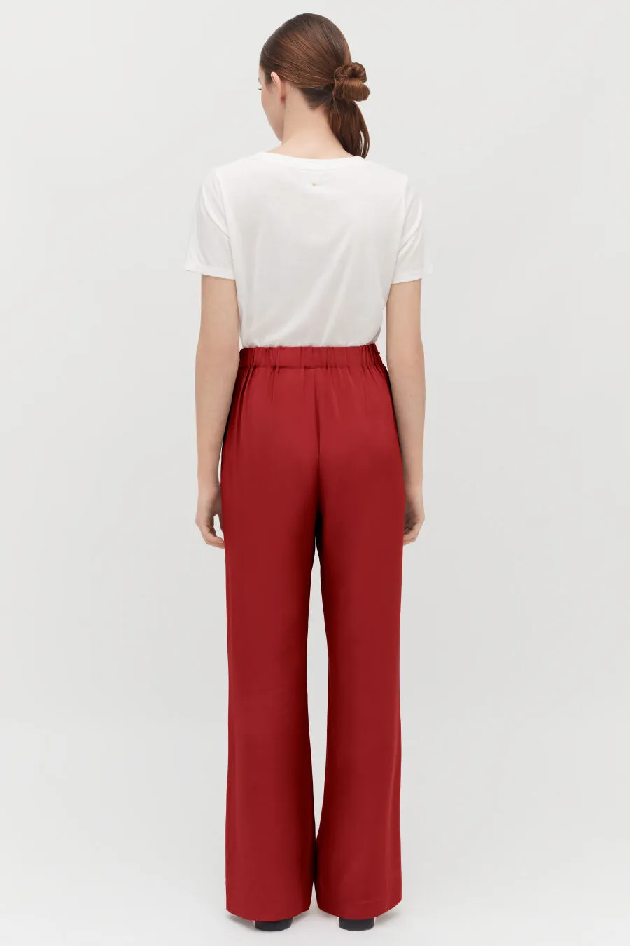 Silk Wide-Leg Pant