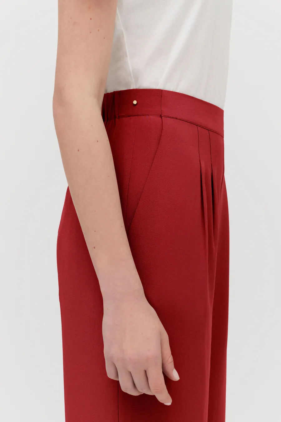 Silk Wide-Leg Pant