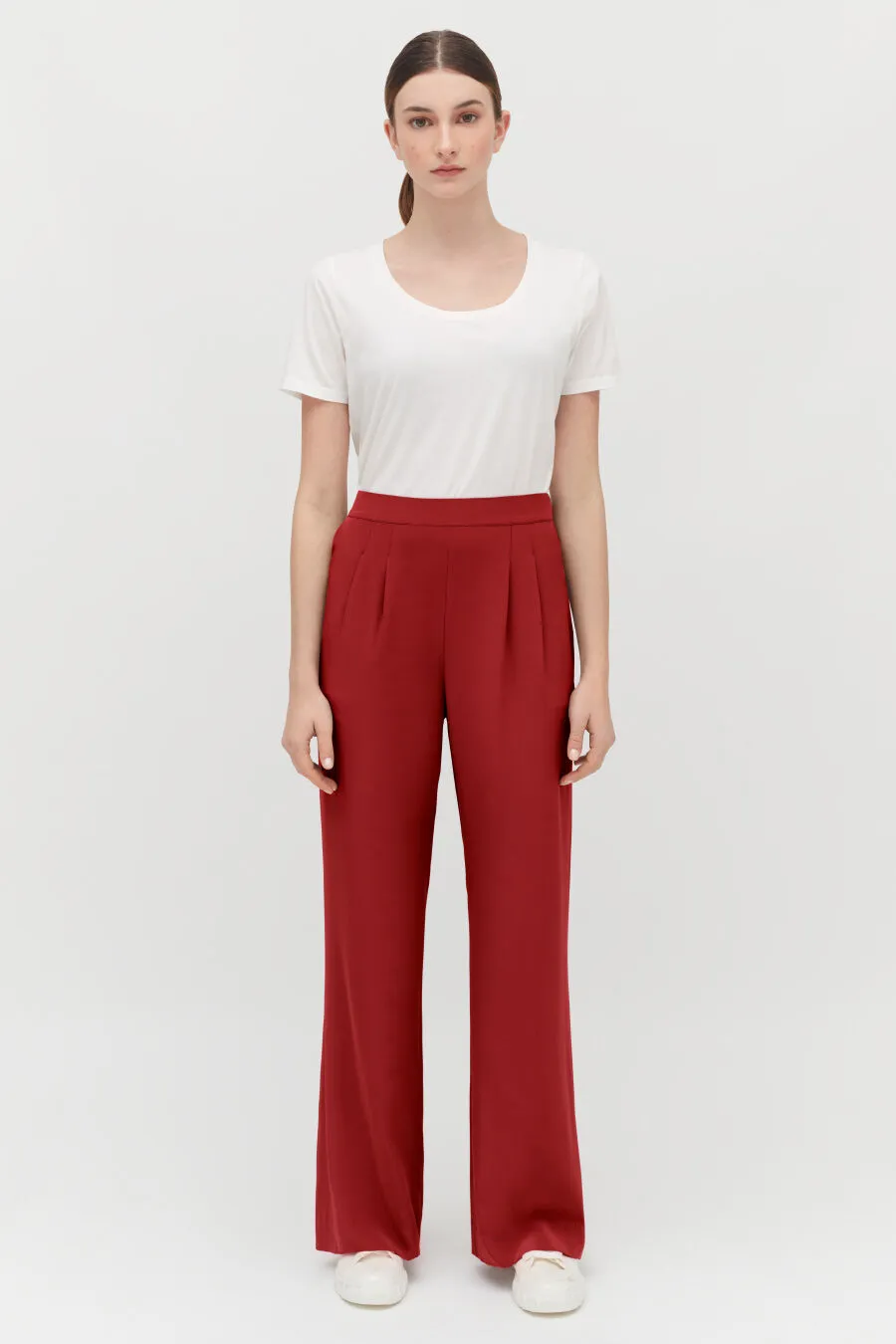 Silk Wide-Leg Pant