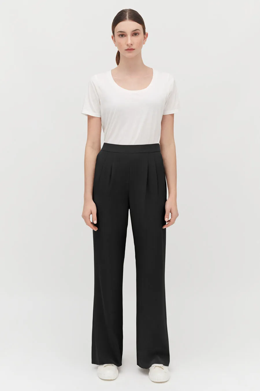 Silk Wide-Leg Pant