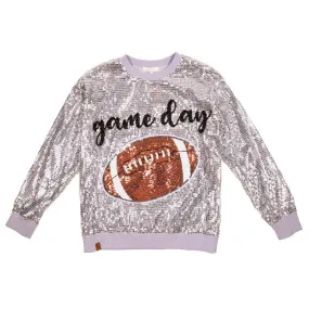 Simply Southern Sequins Game Day Fall Long Sleeve Sweater