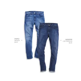 Skinny Staple Medium Blue and Wooster Light/Medium Blue 2-Pack Jeans