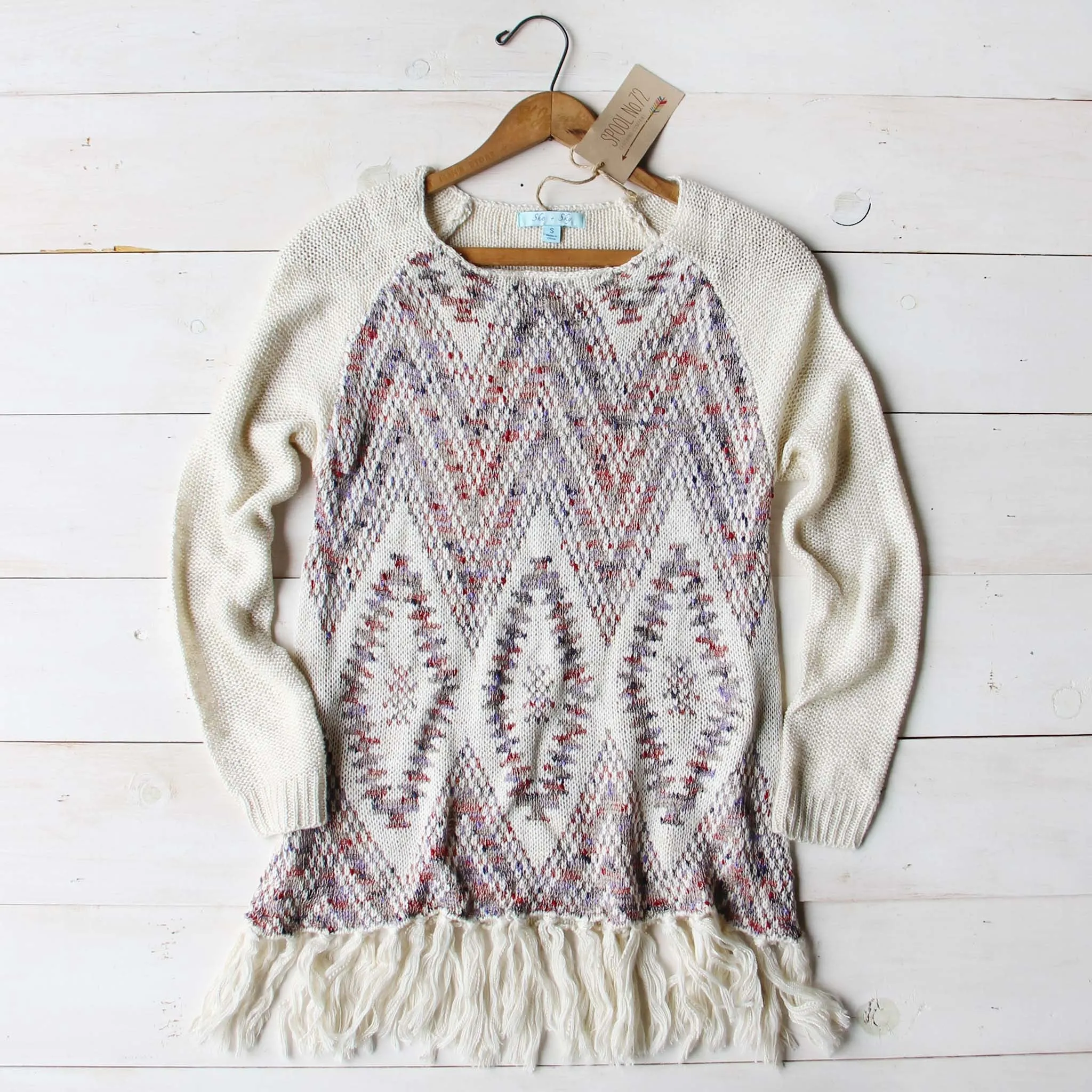 Sky Fringe Sweater