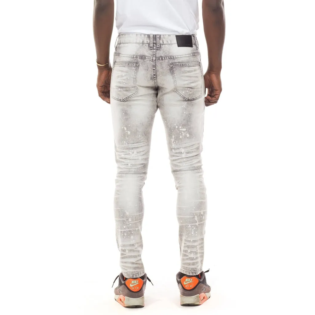 Slim Tapered Gothic Jeans - Frost Grey