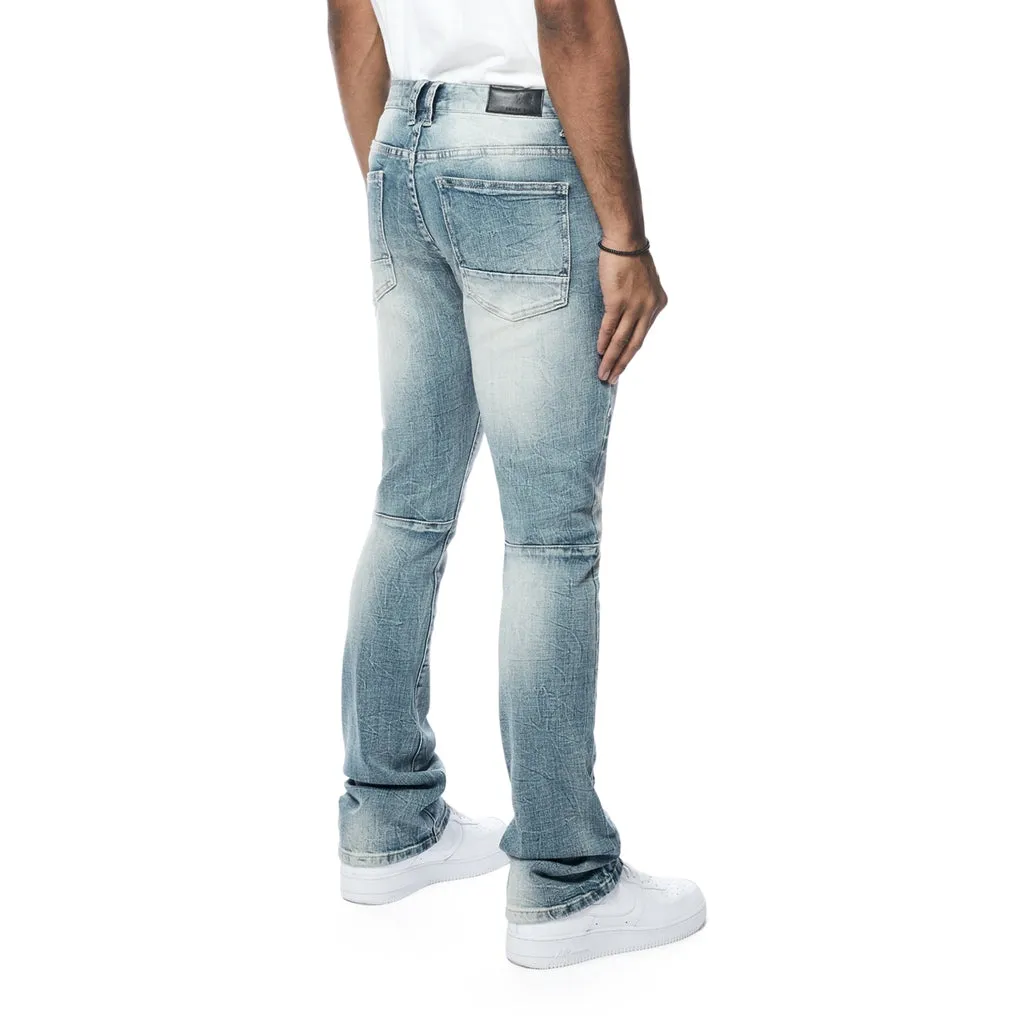 Slim Tapered Varsity Jeans - Canal Blue