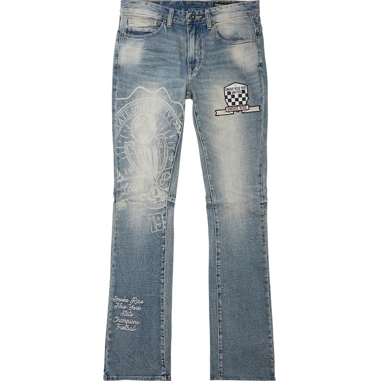 Slim Tapered Varsity Jeans - Canal Blue