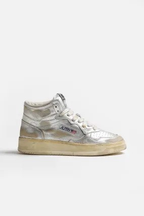 Sneaker Super Vintage Mid in Silber