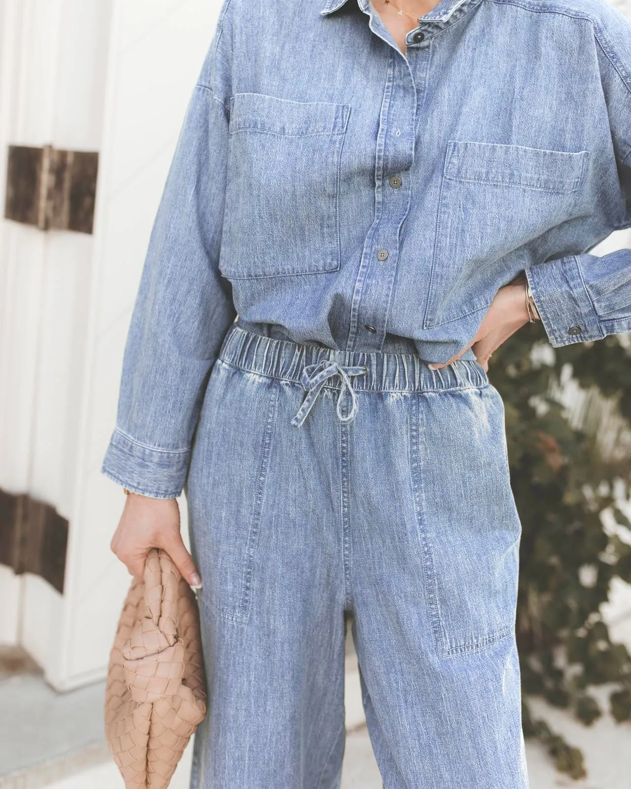 Splendid x @Cellajaneblog Denim Wide Leg Pant