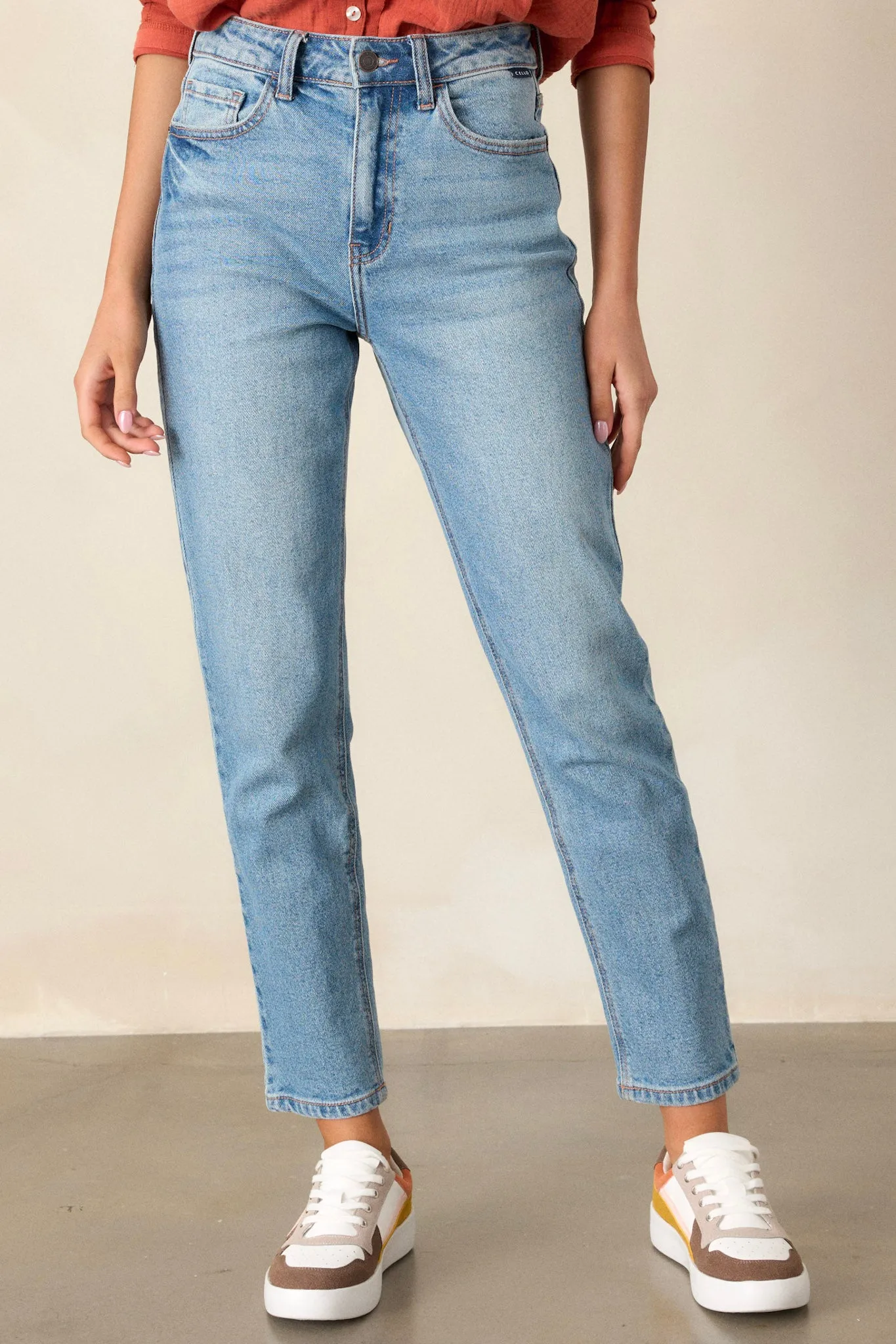 Staple Moment Medium Wash Straight Leg Jeans