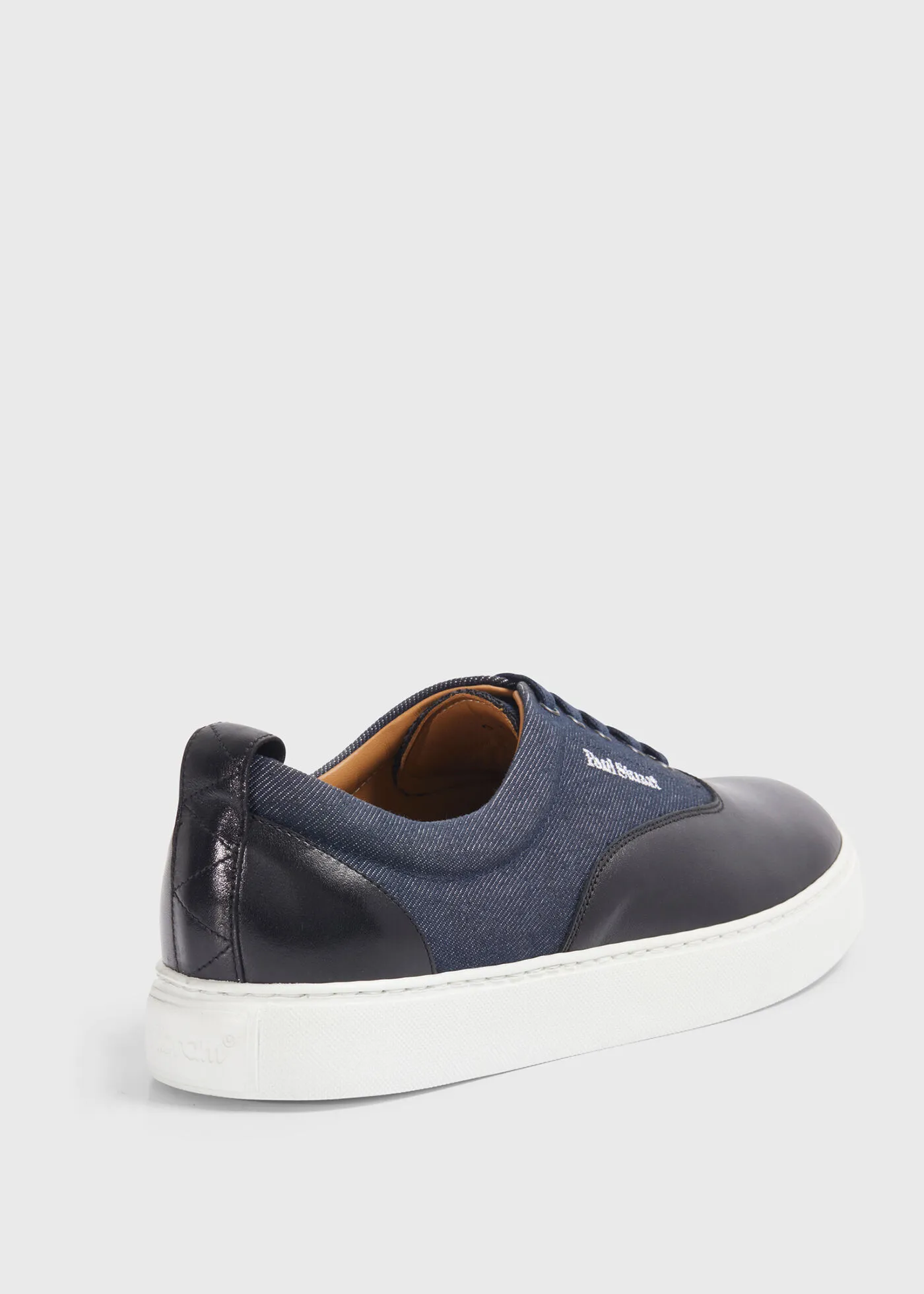 Star Leather and Denim Sneaker