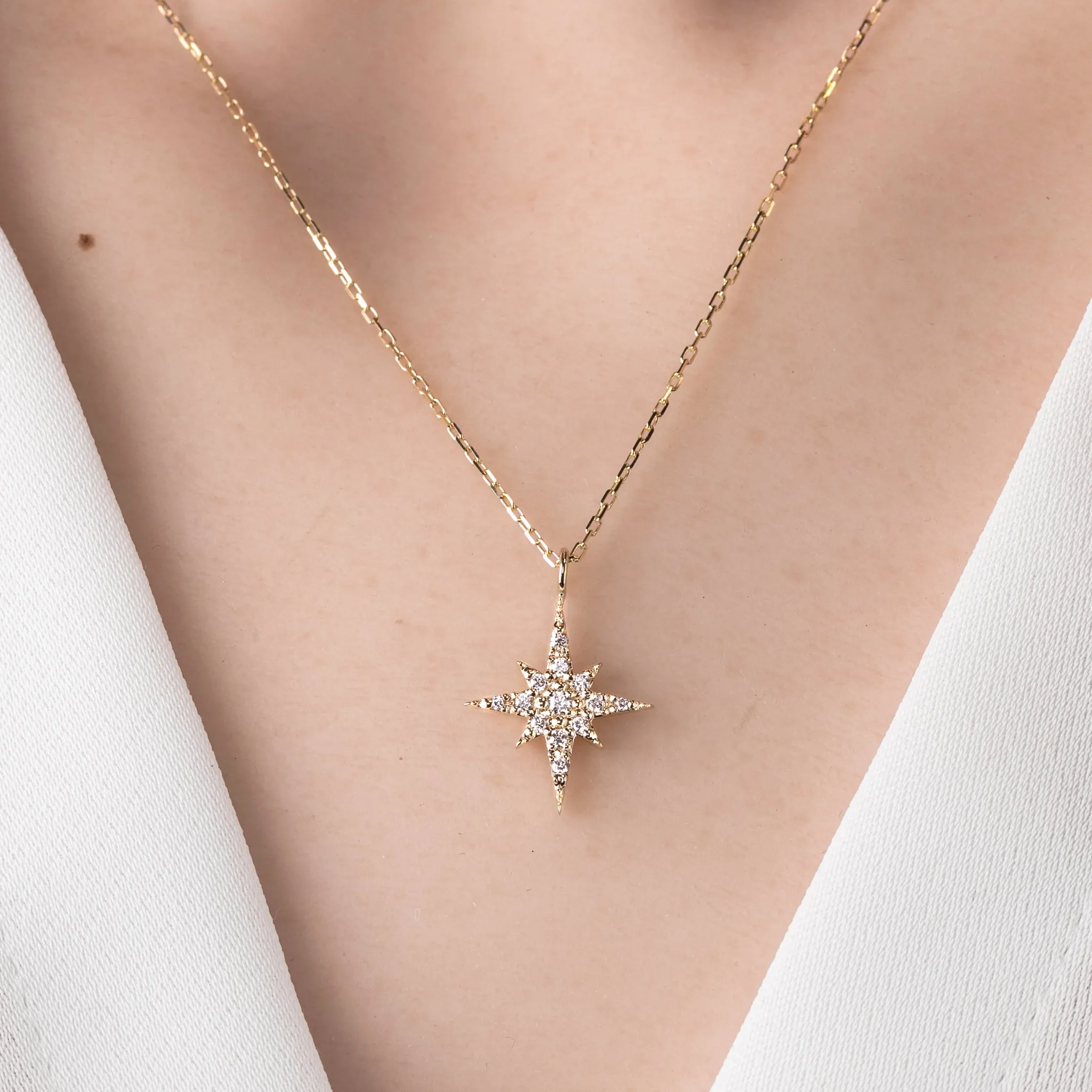 Starburst Diamond Pave Necklace (Large)