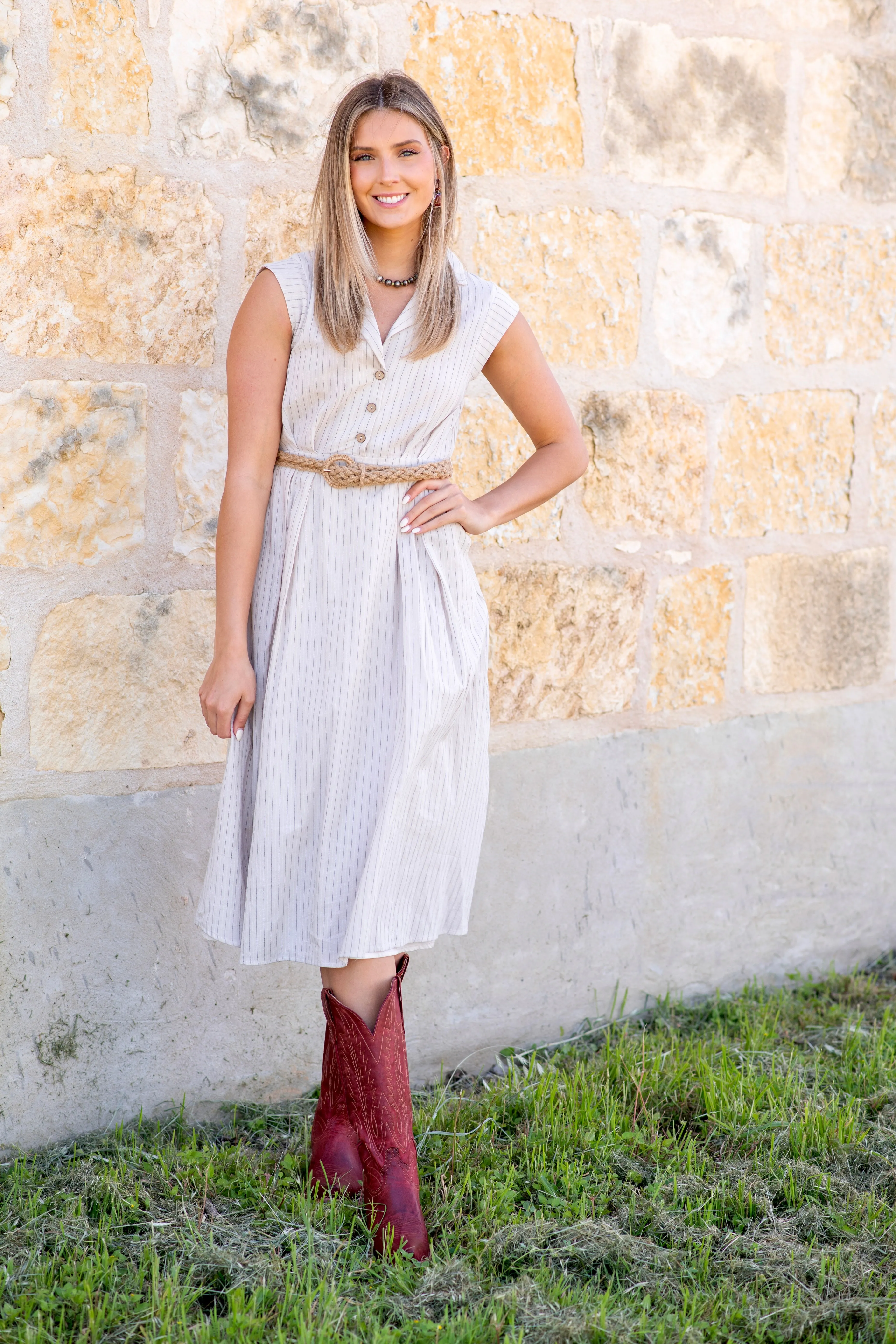 Striped Linen Dress