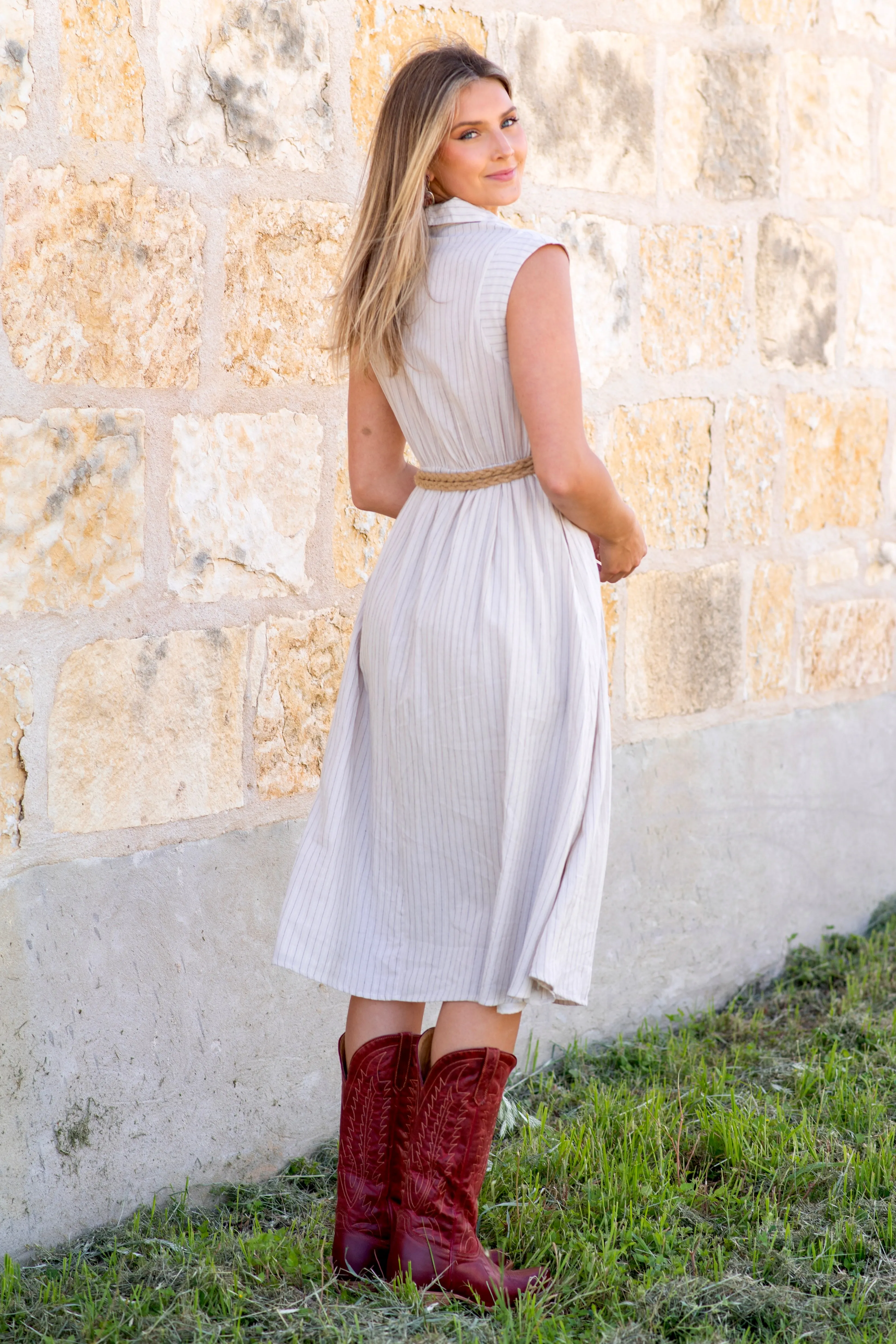 Striped Linen Dress