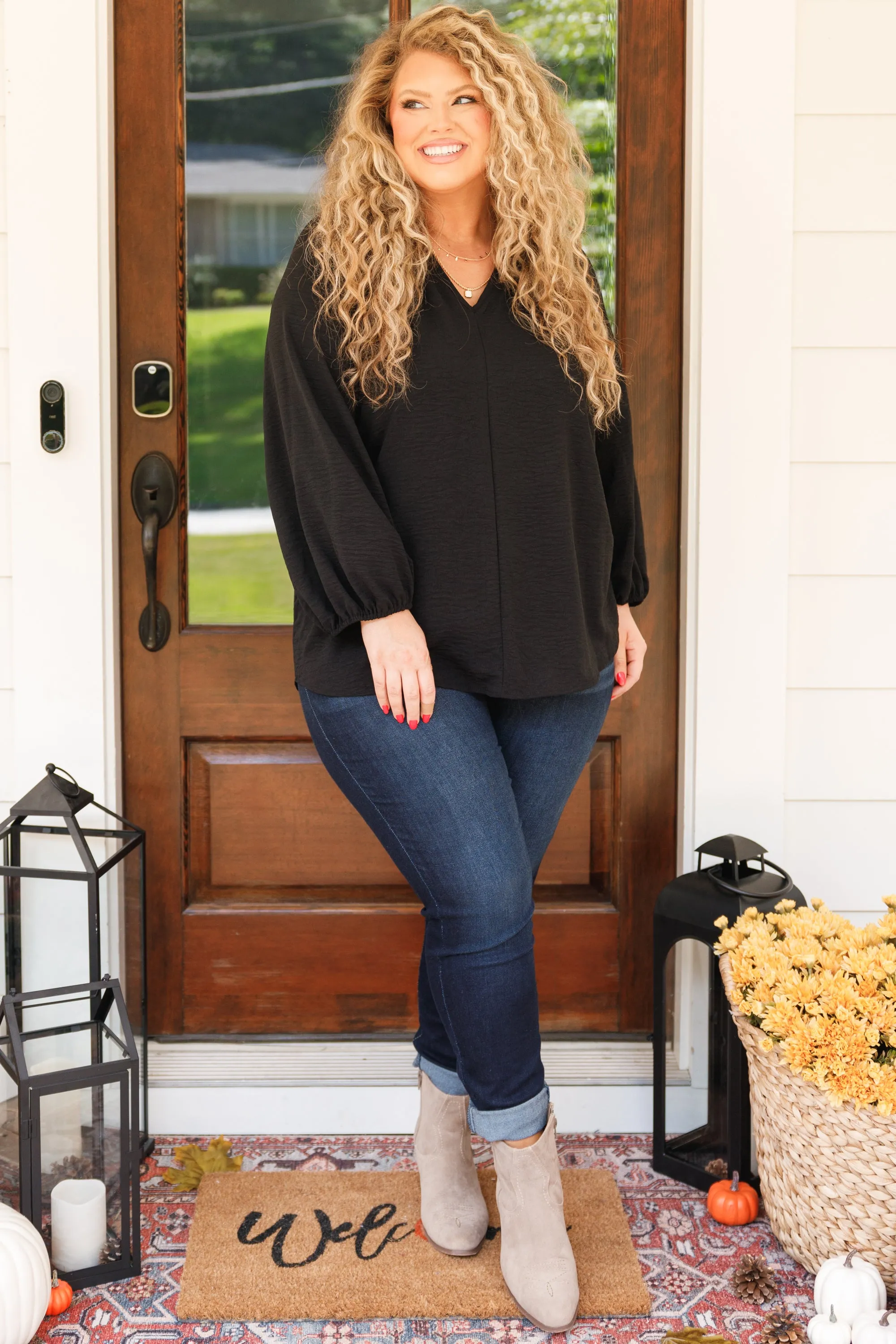 Stylish And Refined Blouse, Black