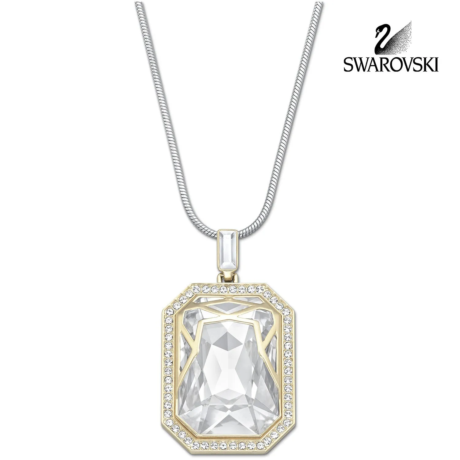 Swarovski Clear Crystal Jewelry AFTERNOON Pendant Necklace #5038218