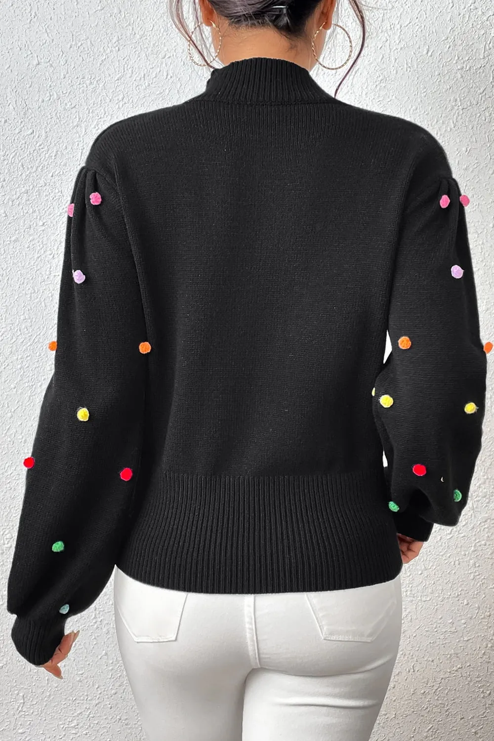 Tamira Pom-Pom Pullover Sweater