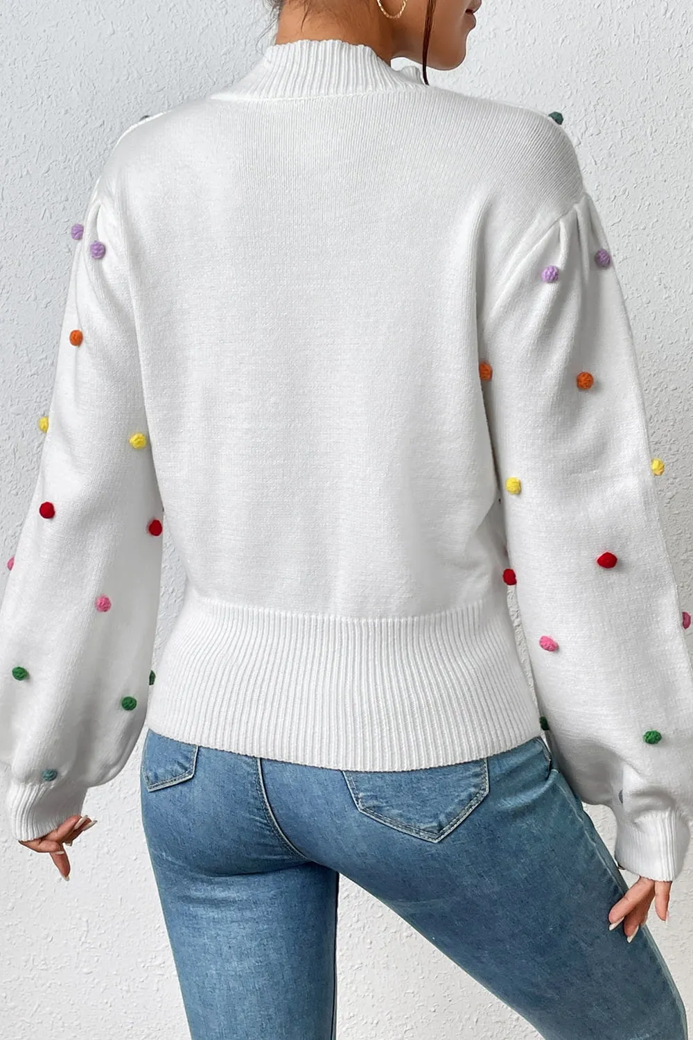 Tamira Pom-Pom Pullover Sweater