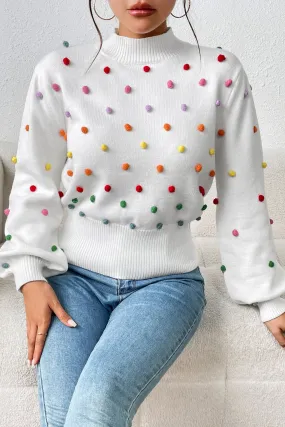 Tamira Pom-Pom Pullover Sweater