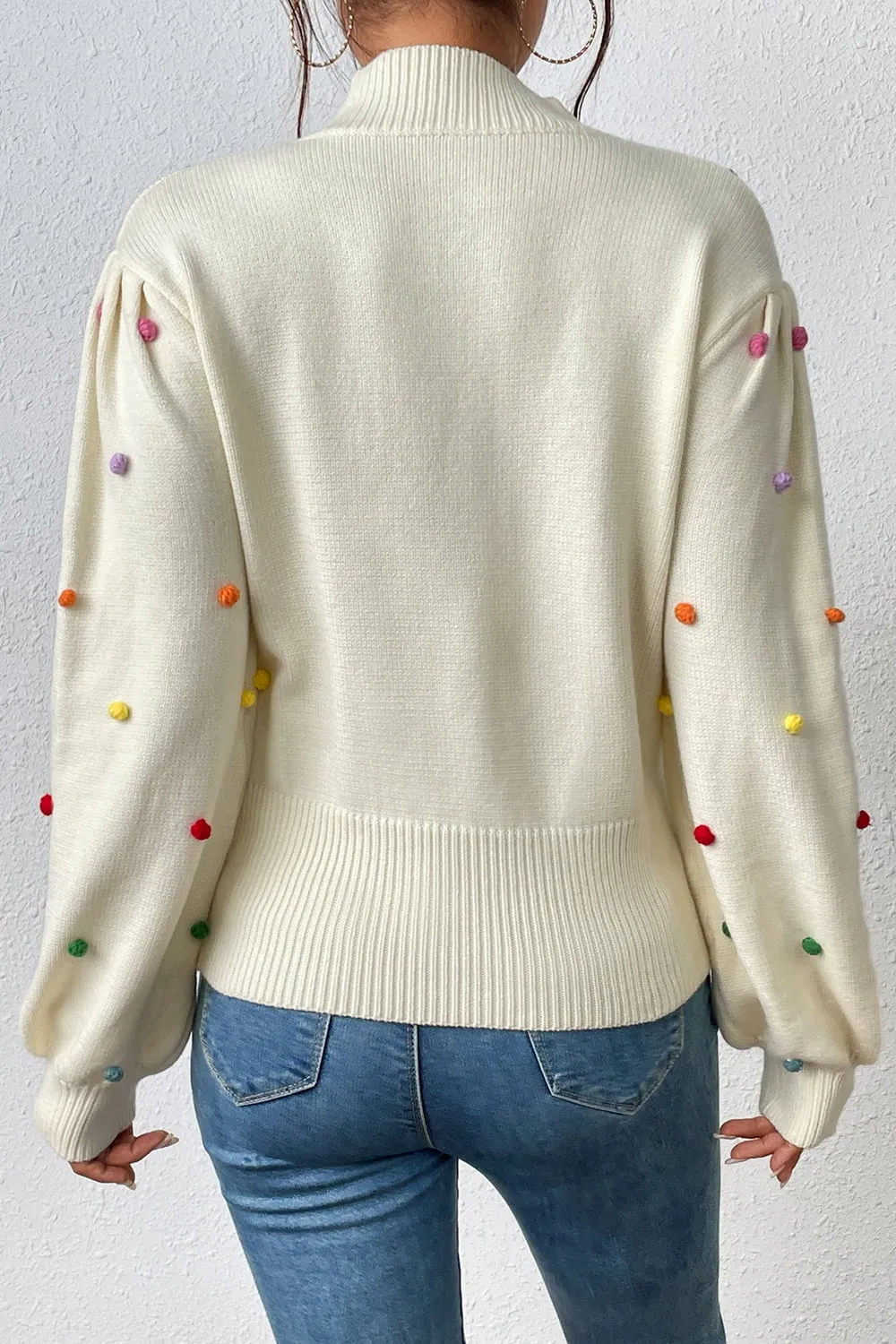 Tamira Pom-Pom Pullover Sweater